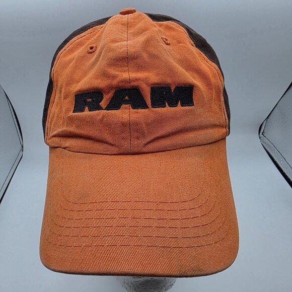Dodge Ram Adults Orange Black Hat Cap Casual Outdoors Adjustable Lightweight - Picture 1 of 9
